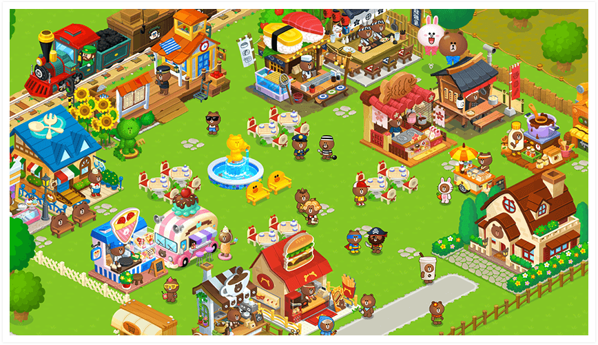 LINE Brown Farm Gameplay